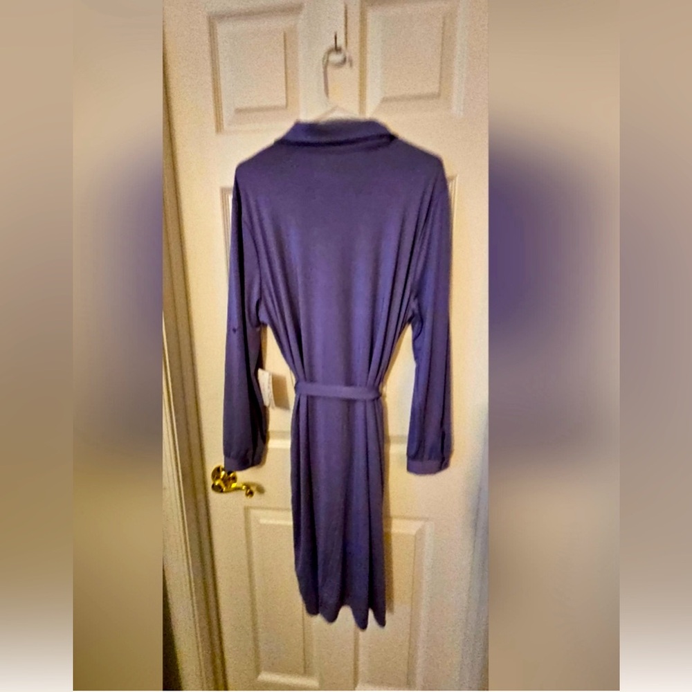 NEW Ellie LulaRoe Belted, Button Front, Midi Dress - Picture 2 of 4